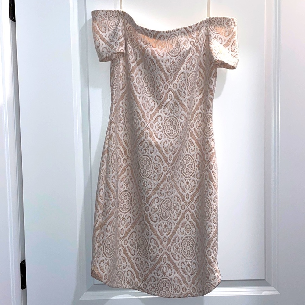 Off the shoulder lace dress